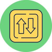 Two Ways Siign Vector Icon