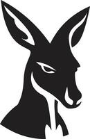 Kangaroo Roaming Symbol Kangaroo Agility Crest vector