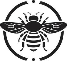 miel abeja majestad marca colmena clan insignias vector