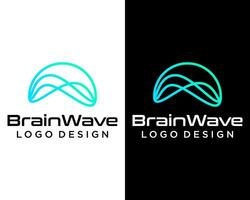Abstract shape brain logo design. vector