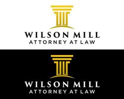 WM letters monogram attorney law logo design. vector