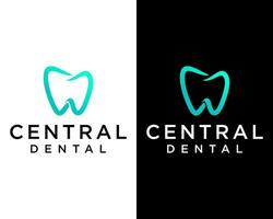 Letter CD monogram dental logo design. vector