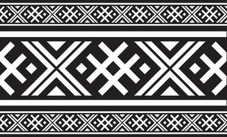 Vector  monochrome seamless Belarusian national ornament. Ethnic endless black border, Slavic peoples frame
