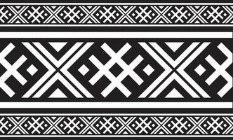 Vector  monochrome seamless Belarusian national ornament. Ethnic endless black border, Slavic peoples frame