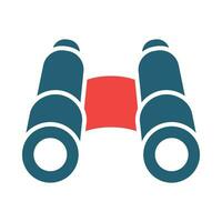 Binoculars Vector Glyph Two Color Icon For Personal And Commercial Use.