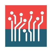 Circuit Vector Glyph Two Color Icon For Personal And Commercial Use.