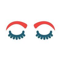 Eyebrow Vector Glyph Two Color Icon For Personal And Commercial Use.
