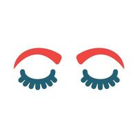 Eyebrow Vector Glyph Two Color Icon For Personal And Commercial Use.