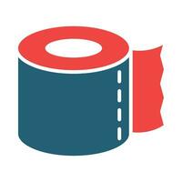 Tissue Roll Vector Glyph Two Color Icon For Personal And Commercial Use.