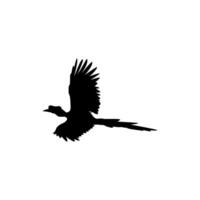 Flying Great Horn Bird Silhouette. Can use for Art Illustration, Logo Gram, Website, Pictogram or Graphic Design Element. Vector Illustration