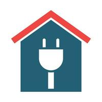 Smart Home Vector Glyph Two Color Icon For Personal And Commercial Use.