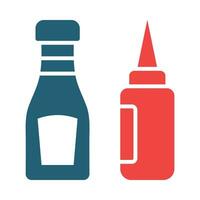 Ketchup Vector Glyph Two Color Icon For Personal And Commercial Use.