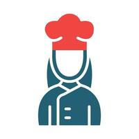 Lady Chef Vector Glyph Two Color Icon For Personal And Commercial Use.