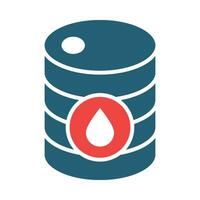 Oil Barrel Vector Glyph Two Color Icon For Personal And Commercial Use.