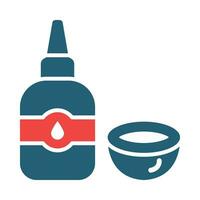 Coconut Oil Vector Glyph Two Color Icon For Personal And Commercial Use.