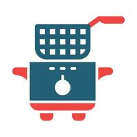 Deep Fryer Vector Glyph Two Color Icon For Personal And Commercial Use.