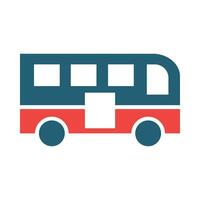 Bus Vector Glyph Two Color Icon For Personal And Commercial Use.