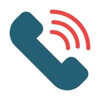 Phone Call Vector Glyph Two Color Icon For Personal And Commercial Use.