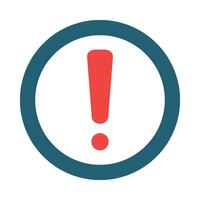 Exclamation Mark Vector Glyph Two Color Icon For Personal And Commercial Use.