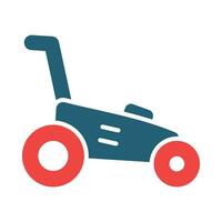 Grass Cutter Vector Glyph Two Color Icon For Personal And Commercial Use.