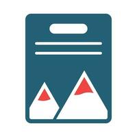 Ski Pass Vector Glyph Two Color Icon For Personal And Commercial Use.