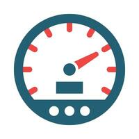 Speedometer Vector Glyph Two Color Icon For Personal And Commercial Use.