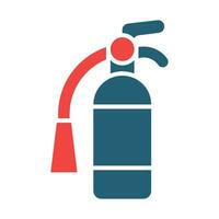 Fire Extinguisher Vector Glyph Two Color Icon For Personal And Commercial Use.