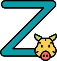 capital z vector icono