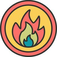 Flammable Vector Icon