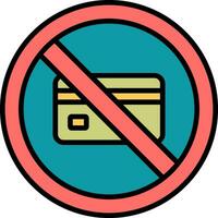 No Credit Card Vector Icon