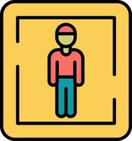 Male Toilet Sign Vector Icon