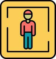 Male Toilet Sign Vector Icon