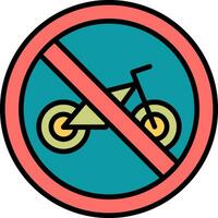 No bicicleta vector icono