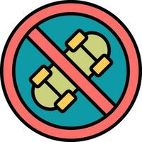 No Skateboard Vector Icon