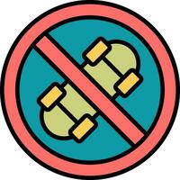 No Skateboard Vector Icon