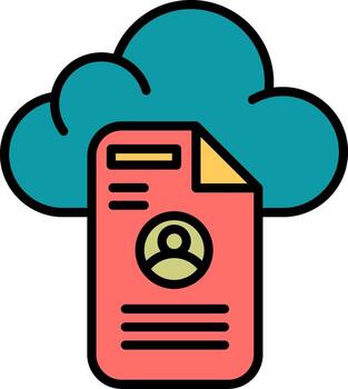 Cloud Data Vector Icon