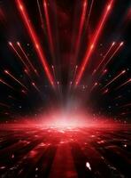 Ai Generative Backdrop Red Spotlights For Flyers, Banner and Backgrounds realistic image ultra hd high design photo