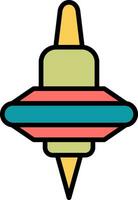 icono de vector de peonza