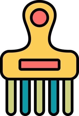 Afro Comb Vector Icon