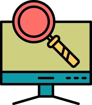 icono de vector de computadora