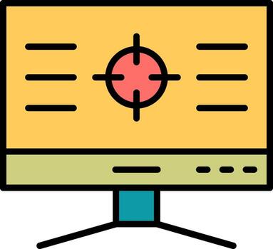 icono de vector de computadora