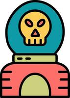 icono de vector de calavera