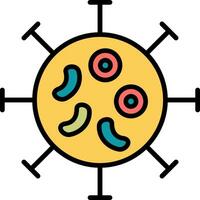 icono de vector de bacterias