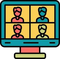 Video Conference Vector Icon