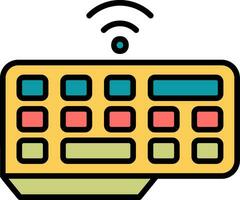 icono de vector de teclado inalámbrico