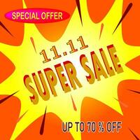 Super sale banner template design for web or social media. vector