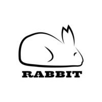 Rabbit logo simple minimalist design, vector modern rabbit logo