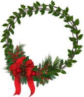 Weihnachten Kranz Illustration auf transparent Hintergrund. png