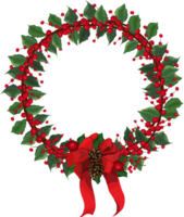 Weihnachten Kranz Illustration auf transparent Hintergrund. png