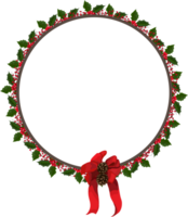 Noël couronne illustration sur transparent Contexte. png